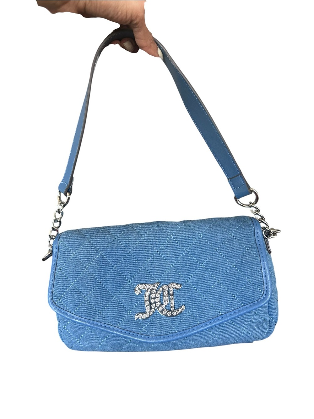 Juicy Couture Isn’t She Lovely Light Blue Quilted Shoulder Bag